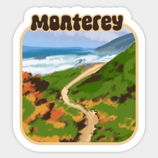 Beautiful Monterey California Painting Sticker